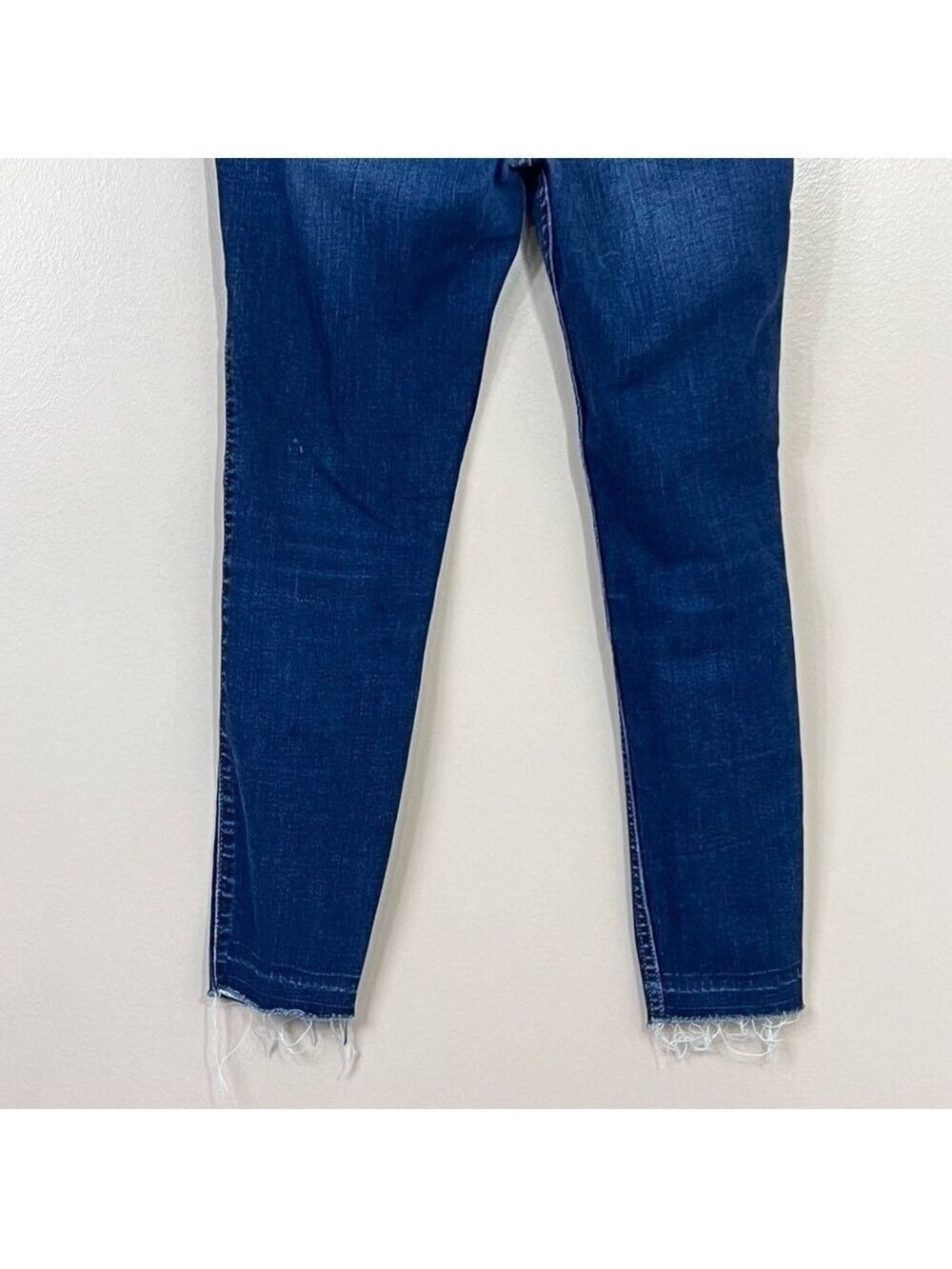 Hollister Jeans Womens Sz 5 S Blue High Rise Super Skinny Crop Distressed 27x24 - Picture 6 of 14